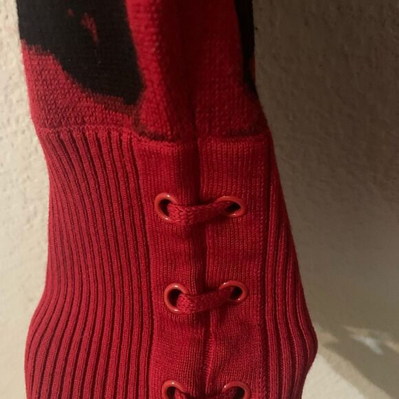 New York & Company animal print Raglan sleeves sweater in Red XXL - Picture 6 of 6